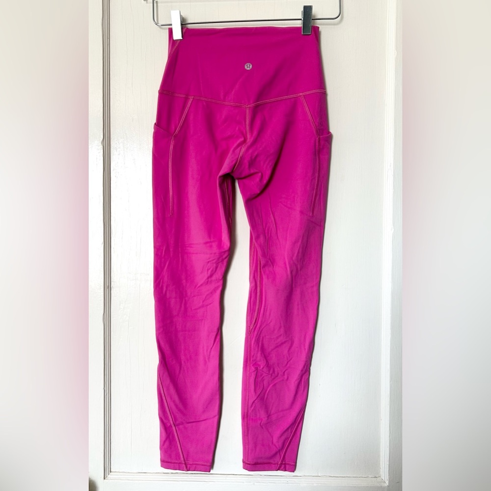 Lululemon Align High-Rise Pant with Pockets 25" Sonic Pink 4‎ Gym Yoga Workout - Picture 7 of 9